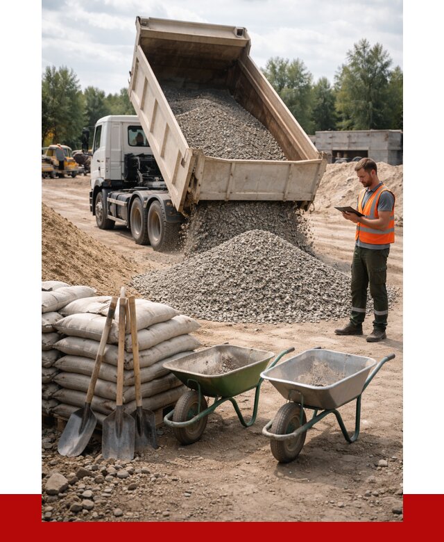 Доставка нерудных материалов в Междуреченске от 1213 руб. | ПРОНЕРУДМжд