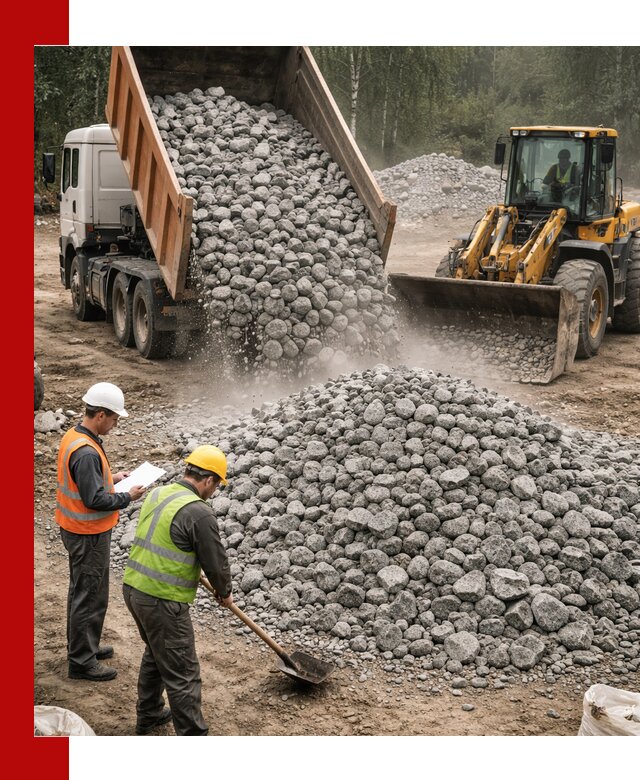 Гранитный щебень фракция 70-150 доставка в Междуреченске