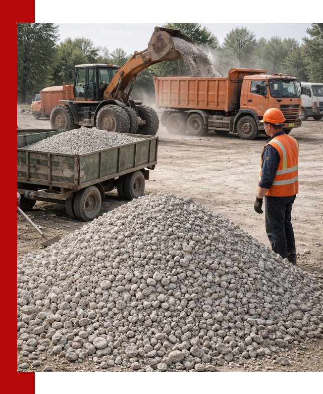 Доставка известнякового щебня фракция 20–40 в Междуреченске