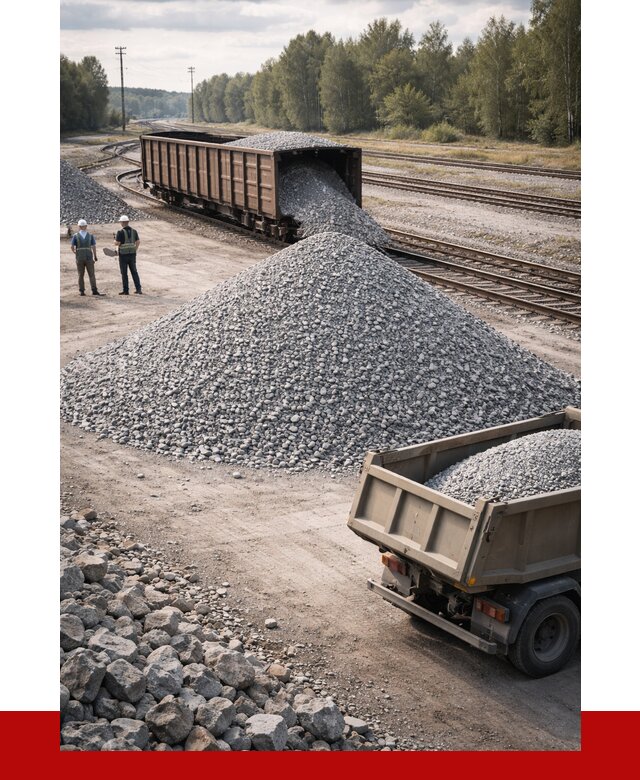 Железнодорожный щебень 20-60 в Междуреченске от 1718 р. | ПРОНЕРУДМжд