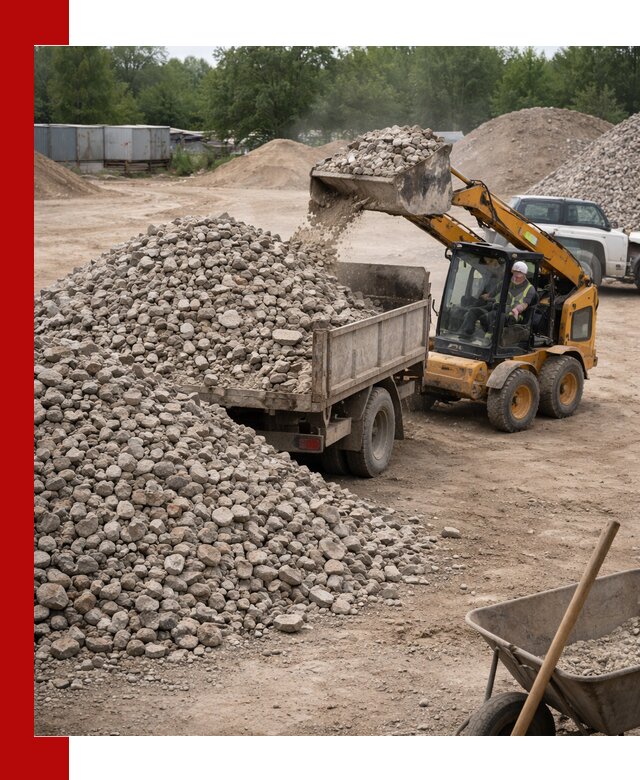 Доставка вторичного щебня в Междуреченске для строительных работ