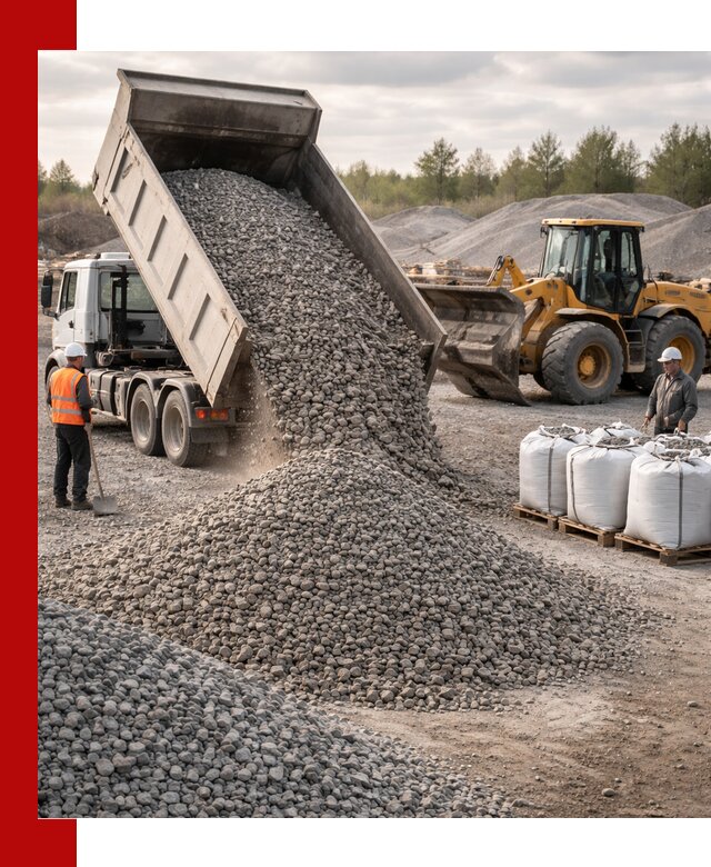 Бетонный щебень фракция 5–20 с доставкой в Междуреченске