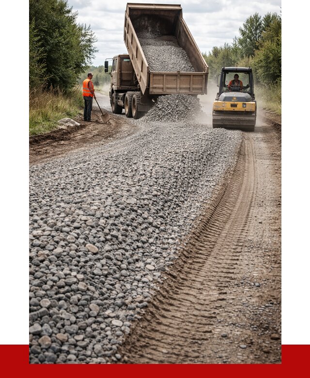 Щебень для отсыпки дороги в Междуреченске от 2728 р. ПРОНЕРУДМжд