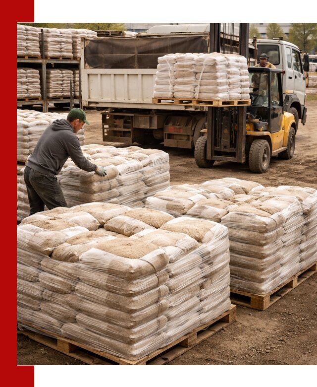 Карьерный песок в мешках с доставкой в Междуреченске