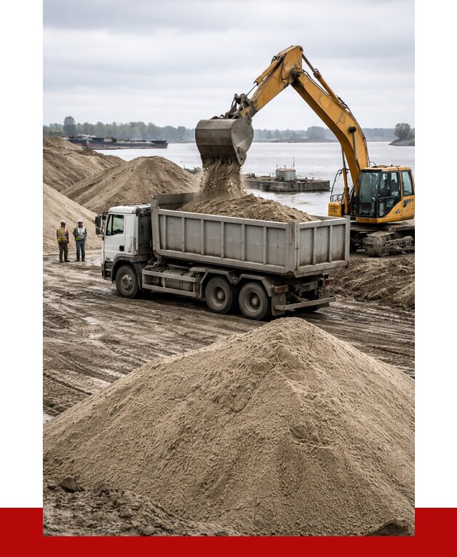 Купить речной песок навалом в Междуреченске от 1819 р., ПРОНЕРУДМжд