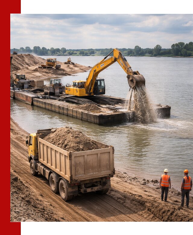 Намывной песок с доставкой в Междуреченске оптом и в розницу