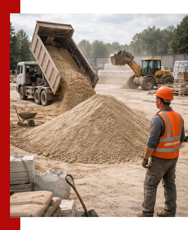 Доставка строительного песка с самосвалом в Междуреченске