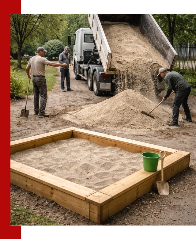 Песок для песочницы с доставкой в Междуреченске недорого и чистый
