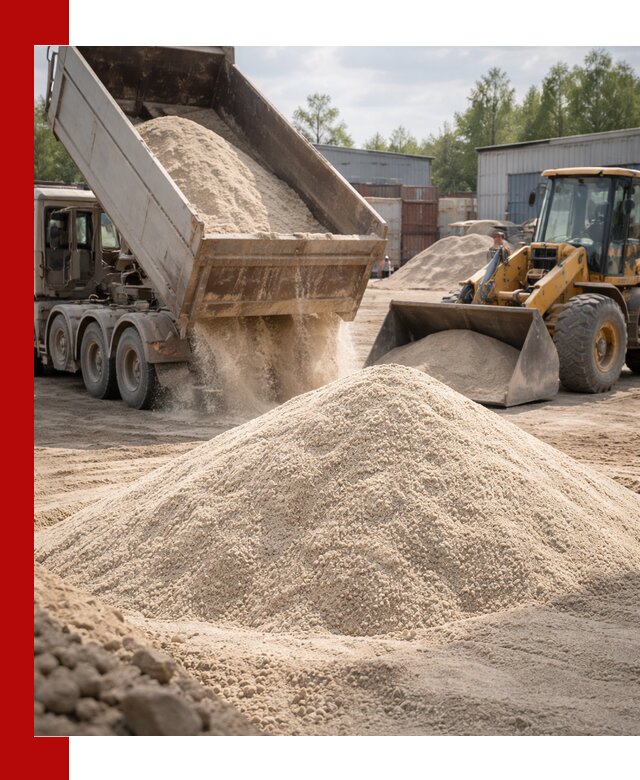 Кварцевый песок с доставкой в Междуреченске для строительных работ