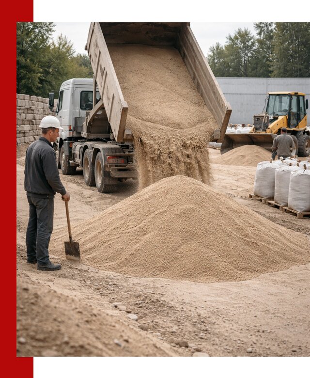 Кварцевый песок фракция 0–3 мм с доставкой в Междуреченске