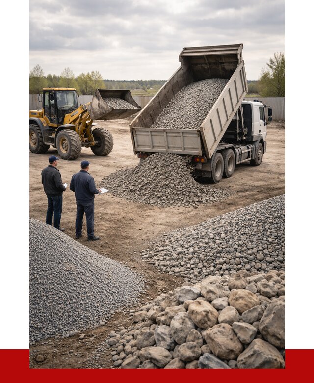 Гравий и камень с доставкой в Междуреченске от 4244 р. - ПРОНЕРУДМжд