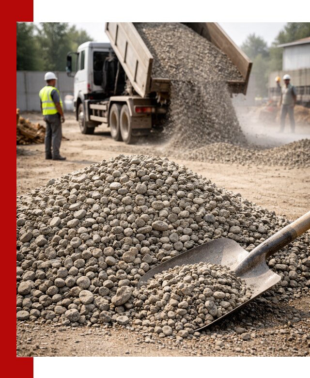 Доставка гравия фракции 20-40 в Междуреченске с самосвалами