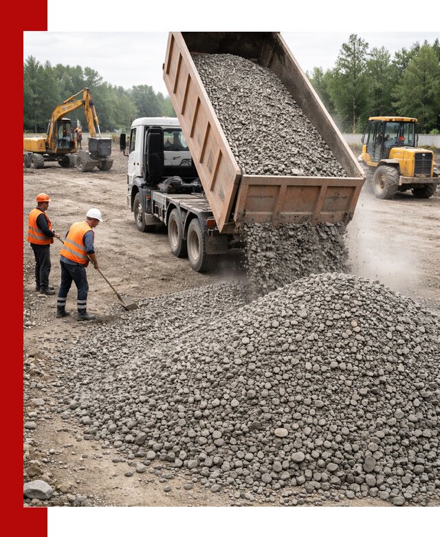 Доставка гравия фракции 40-70 в Междуреченске оптом и в розницу