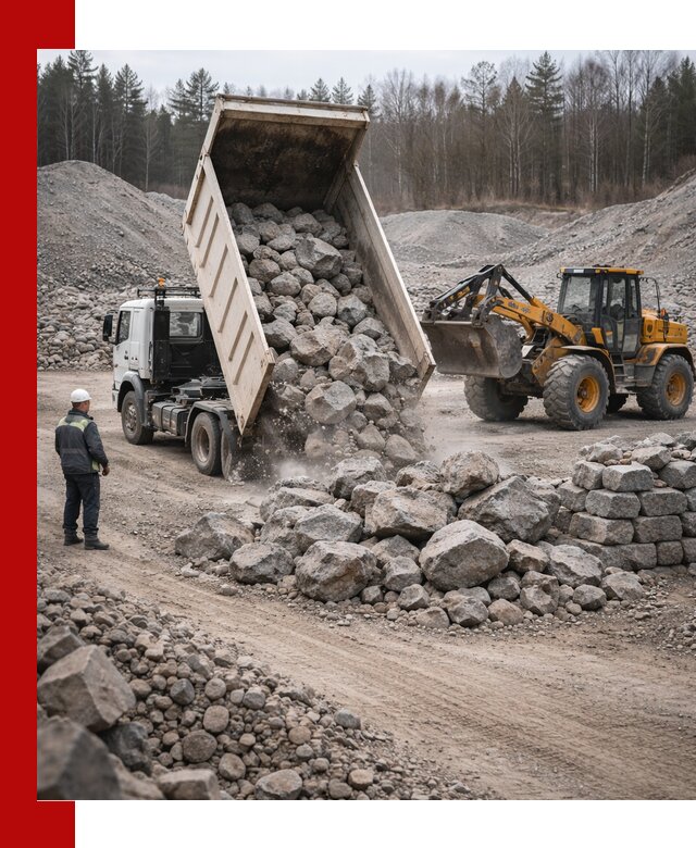 Доставка и продажа бутового гранитного камня в Междуреченске