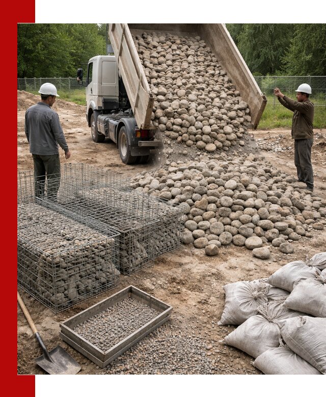 Камень для габионов фракция 70–151 в Междуреченске