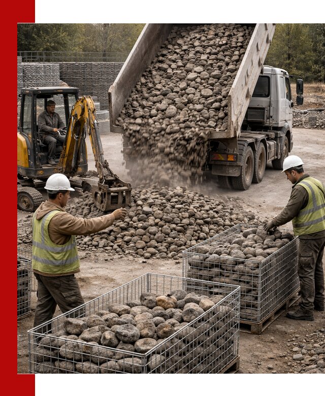 Камень для габионов фракция 100–201 в Междуреченске