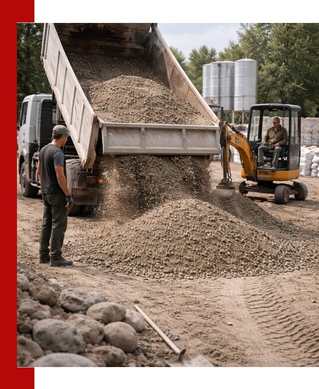 Доставка ПГС С3 в Междуреченске самосвалами и миксерами
