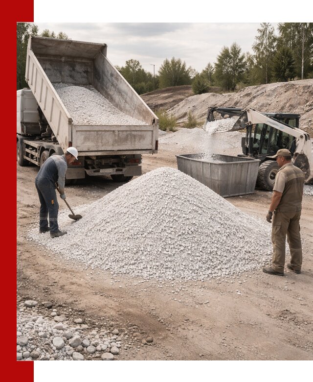 Доставка и продажа белой мраморной крошки в Междуреченске