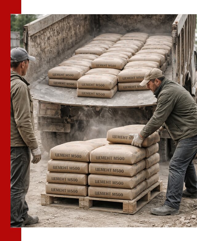 Цемент М500 с доставкой самосвалом в Междуреченске