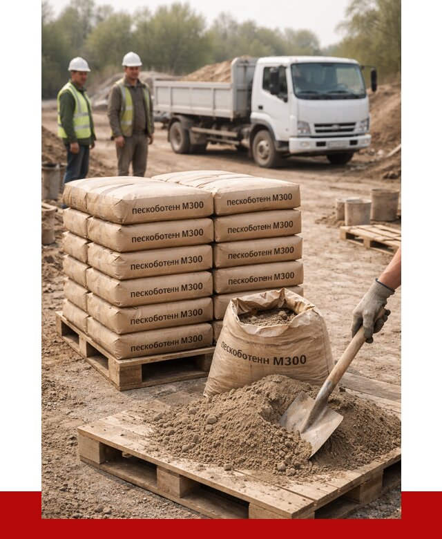 Пескобетон М300 в Междуреченске с доставкой от 4699 р. за куб | ПРОНЕРУДМжд