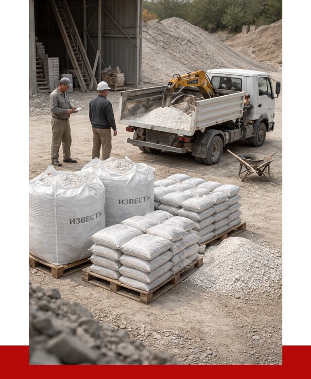 Известь строительная в Междуреченске с доставкой от 4244 р. | ПРОНЕРУДМжд