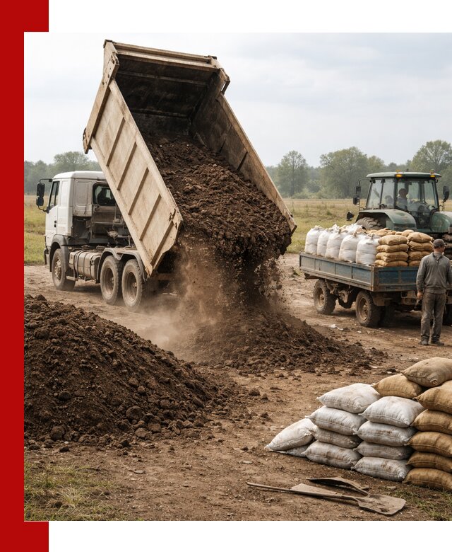 Доставка грунта и удобрений оптом в Междуреченске для сельхоз и строительства