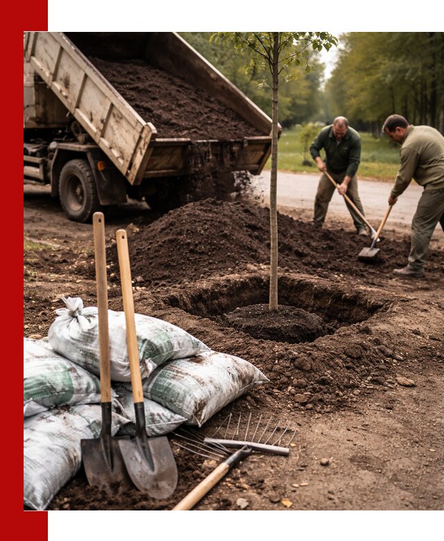 Грунт для посадки деревьев в Междуреченске — доставка и подготовка почвы