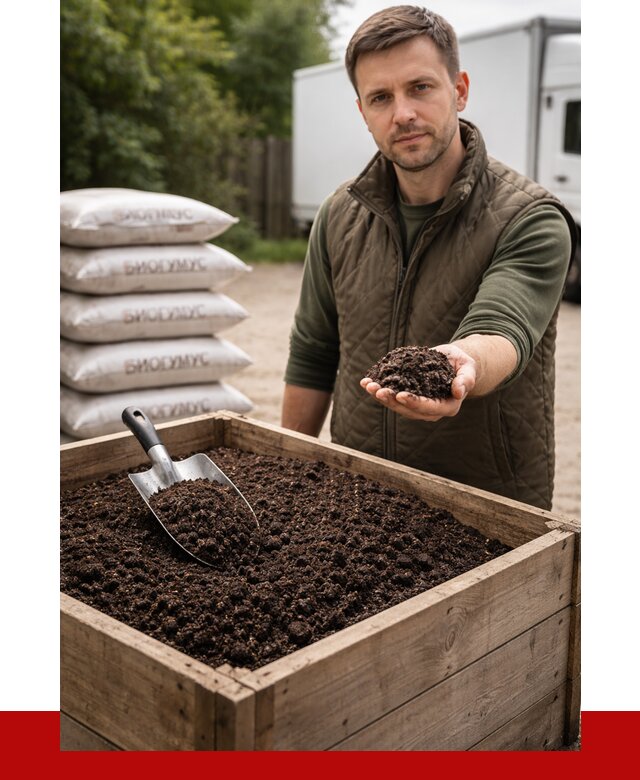 Купить биогумус в Междуреченске с доставкой от 8589 р. за куб | ПРОНЕРУДМжд