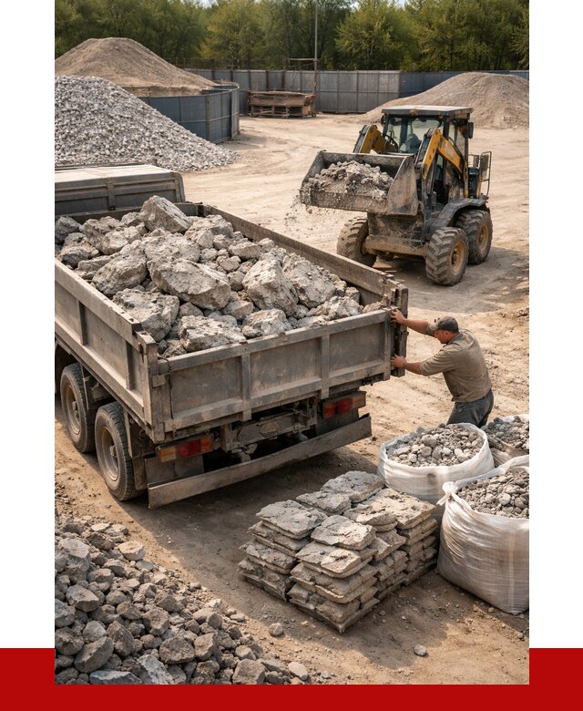 Купить бой бетона с доставкой в Междуреченске от 4850 р. | ПРОНЕРУДМжд