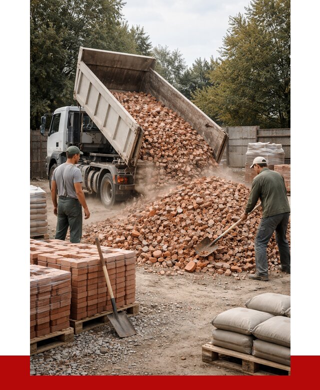 Бой кирпича в Междуреченске с доставкой от 4244 руб/куб | ПРОНЕРУДМжд