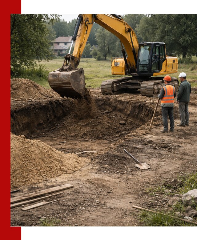 Рытье котлована под фундамент в Междуреченске (быстро и недорого)