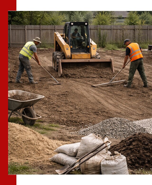 Выравнивание участка под строительство и благоустройство в Междуреченске